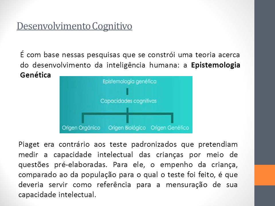 Desenvolvimento Cognitivo Piaget e o Construtivismo ppt carregar